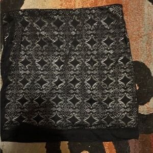 Black Lace Overlay Skirt